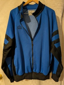 Admiral Vintage Soccer Warm Up Jacket Full Zip Blue & Black  - Picture 1 of 15
