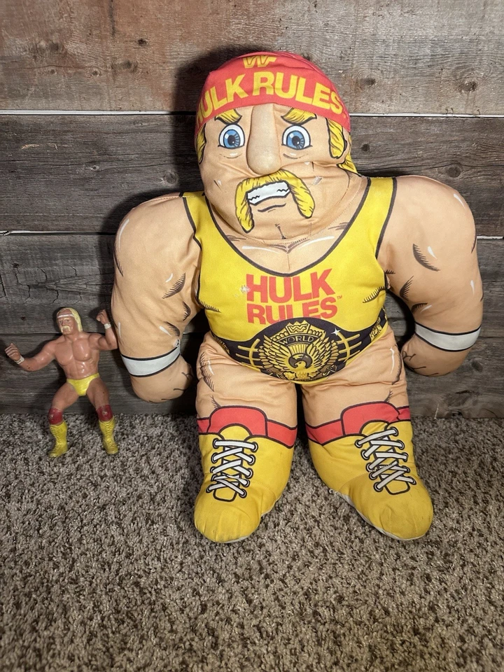 "Almohada/peluche/muñeca vintage 1990 Tonka 22"" WWF Hulk Hogan Wrestling Buddy WWE WCW" Foto 1 de 3