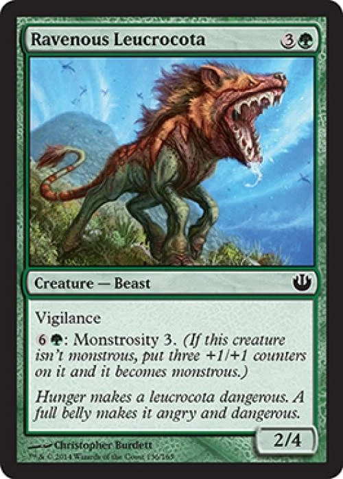 Ravenous Leucrocota -Foil Light Play MTG Journey into Nyx - Image 1 of 1