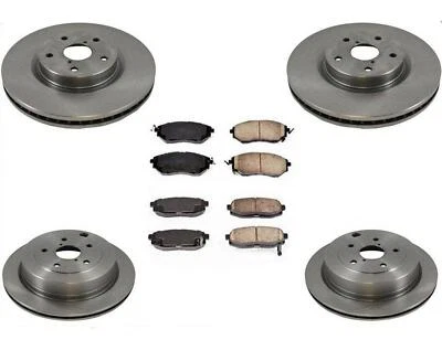 Rotores de freio dianteiro e traseiro e pastilhas de cerâmica para Subaru B9 Tribeca 2006 2008 2014 - Imagem 1 de 4