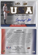 2009 USA Baseball Box Set Triple Jersey 16U National Team Cory Geisler Auto
