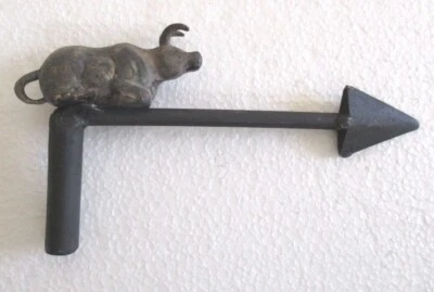 Veleta de bronce Bull, veleta. detalles finos Foto 1 de 4