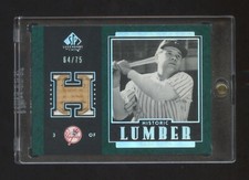 2003 SP LEGENDARY CUTS BABE RUTH GAME USED BAT HISTORIC LUMBER #ED 64/75 HOF WOW