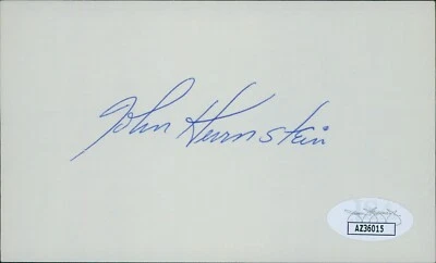 John Herrnstein Philadelphia Phillies Signed 3x5 Index Card JSA Authenticated - Image 1 of 2