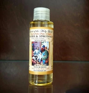 ACEITE DE LA SANTA UNCIÓN incienso mirra y nardo de espigas de Jerusalén Tierra Santa 60 ml - Imagen 1 de 2