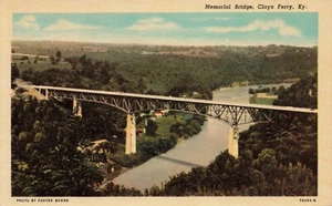 Postcard Memorial Bridge Clays Ferry Kentucky KY - Picture 1 of 2