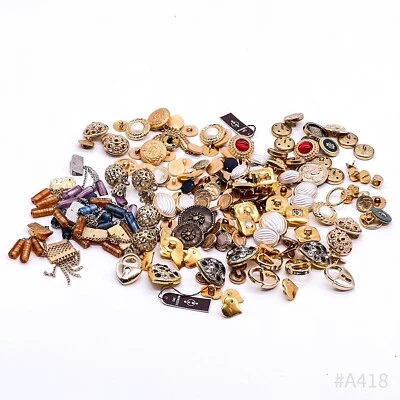 Vintage Karl Fleischmann Haute Couture Mantel Knöpfe aus Metall, Modeschmuck  - Bild 1 von 4