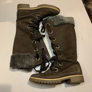 Timberland Brown High Boots Women Size 11 [B6] - Picture 1 of 5