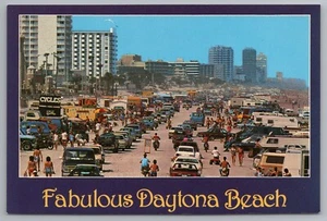 1980's Daytona Beach Action Classic ATV Motorcycle Van Car Bikini FL postcard DX - Picture 1 of 2