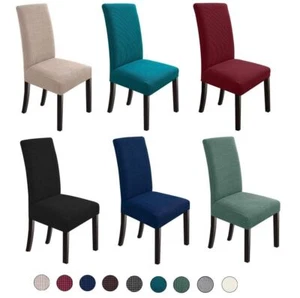 Dining Chair Seat Covers Slip Banquet Home Protective Stretch Removable Cover - Picture 1 of 25