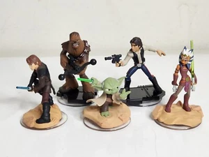 Disney Infinity Star Wars Figures - Hans Solo, Chewbacca,Yoda, Skywalker, Ashoka - Picture 1 of 10