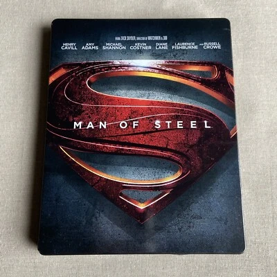 MAN OF STEEL (Blu-ray & DVD 3-Disc STEELBOOK) DC Superman Reboot DCEU 1 Cavill + - Image 1 of 4