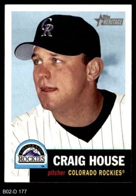 2002 Topps Heritage #177 Craig House Rockies 8 - NM/MT - Image 1 of 2