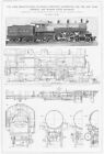 1904 Old Engineering Print - Cole Locomotive for NY Central and Hudson Railroad