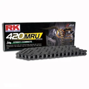 Motorrad Kette U-Ring RK 420MRU mit 98 Rollen und Clipschloss offen - Picture 1 of 1