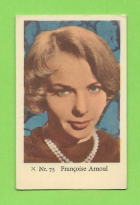 1958 Dutch Gum Card X Nr #75 Francoise Arnoul