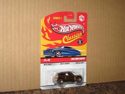 2008 Hot Wheels Classics 2001 Mini Cooper Gold Variant Red Line Rare VHTF  - Image 1 of 3