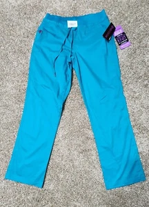 Med Couture Scrub Hose Damen Größe XS türkis E-Z Flex Kordelzug Stil 8715P - Bild 1 von 10