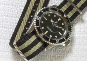 Correa militar de nailon negra Khaki Bond 20 mm con rayas caqui y negras 5 vendidos - Imagen 1 de 5