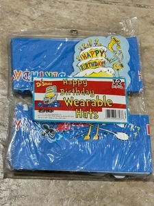 Dr. Seuss Birthday Party Wearable Hats NEW Package Favors Gift Celebration 32 ++ - Picture 1 of 2