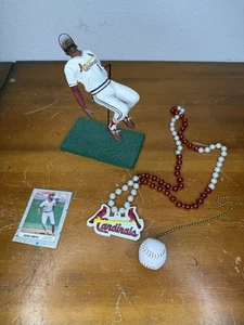 St. Louis Cardinals Ozzie Smith Card & Flipping Figure & Team Chain See Pics - Picture 1 of 10