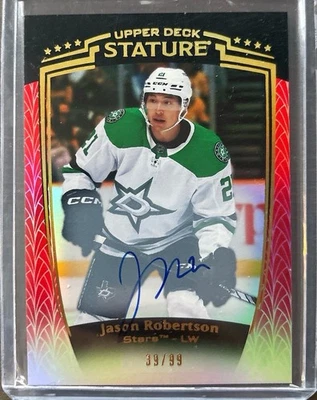 24/25 2024 UPPER DECK STATURE JASON ROBERTSON #20 BASE RED AUTOGRAPH AUTO /99 - Image 1 of 2