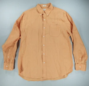 Camisa J Crew Para Hombre Grande Naranja Lino Irlandés Abotonada Calce Clásico Baird McNutt - Imagen 1 de 13