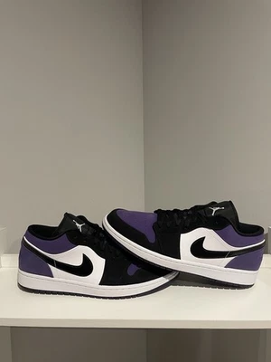 Jordan 1 quadra baixa roxa 2019 novo em folha tamanho 13 com caixa - Imagem 1 de 4