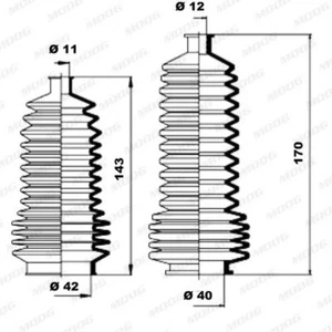 MOOG JUEGO DE FUENTES DE FALDAS PARA Renault Thalia I LB_ 1.2 16V - Imagen 1 de 2