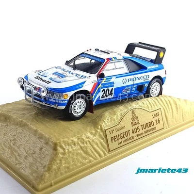 Peugeot 405 T16 #204 A. Vatanen - B. Berglund Dakar 1989 1:43 Norev - Immagine 1 di 4