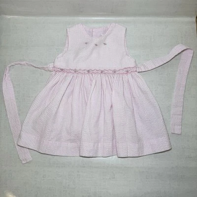 Vestido Sophie Dess Vintage Rosa Floral Amarrar nas Costas Tamanho 8 meses - Imagem 1 de 4