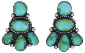 Sonoran Gold Turquoise Earrings By Navajo Artist Angela Martin - Picture 1 of 2
