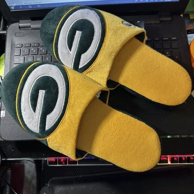 Zapatillas/zapatos de casa XL Greenbay Packers para hombre Foto 1 de 4