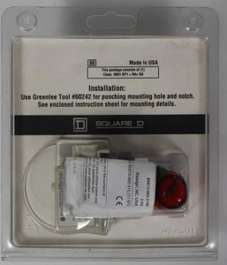 LUZ PILOTO CUADRADA CLASE D 9001 120 VAX 6V LÁMPARA REG/LENTE VERDE - Imagen 1 de 2