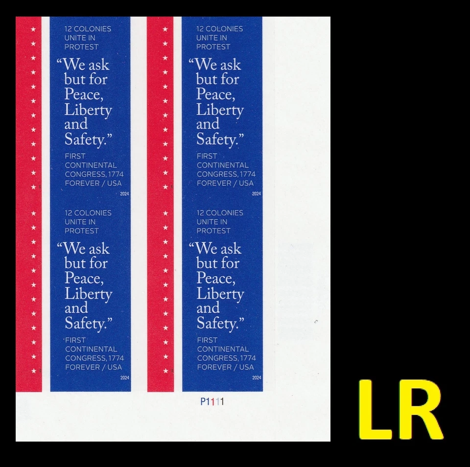 US 5939a First Continental Congress  imperf NDC plate block 4 LR MNH 2024 - Image 1 of 1