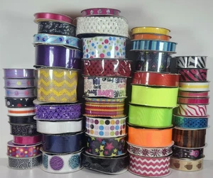 Lote de 48 rollos de cinta artesanal nuevos varias longitudes/tamaños color marcas sin usar - Imagen 1 de 14