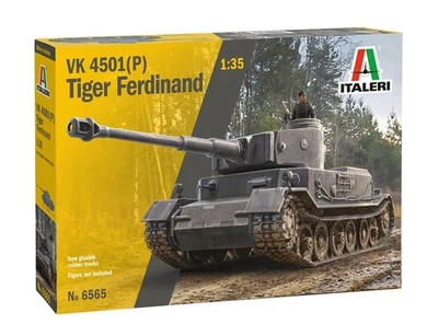 ✅ITALERI 6565 - Scala 1 : 35 VK 4501(P) TIGER FERDINAND - Immagine 1 di 4