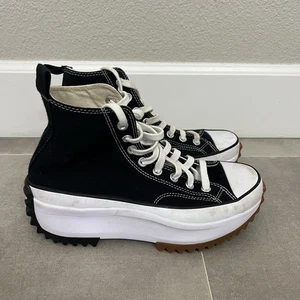 Converse Run Star Hike Hi Damen-Sneaker 8,5 schwarz weiß Gummiboden Schuhe - Bild 1 von 5
