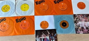 ABBA LOT OF ELEVEN 7" SINGLES EPIC 1974-1980 EX-NR MINT ENGLAND ALL SOUND GREAT - Picture 1 of 6