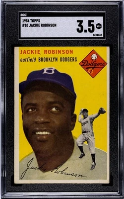 1954 Topps #10 Jackie Robinson SGC 3,5 Foto 1 de 2