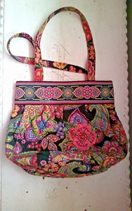 VERA BRADLEY BORSA FLOREALE 10" PROFONDA 12" LARGHEZZA - Foto 1 di 4