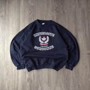 Vintage 90s University Paris Sorbonne Sweatshirt Adult M - Picture 1 of 5