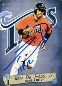 2014 Norfolk Tides IVAN DE JESUS JR Signed Card autograph AUTO METS DODGERS - Picture 1 of 1