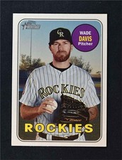 2018 Topps Heritage Base #689 Wade Davis - Colorado Rockies