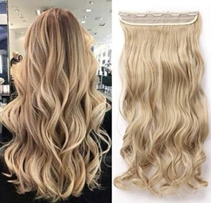 24"120gr 3/4 Cabeza Completa Clip en Extensiones de Cabello 5 Clips Adjuntos Pelucos #22 - Imagen 1 de 6