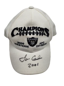 2001 Jon Gruden Autographed Oakland Raiders 2000 Western AFC Champions Snap Hat - Picture 1 of 3