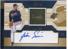 2002 SPx Atlanta Braves Baseball Card #130 John Ennis AU Rookie