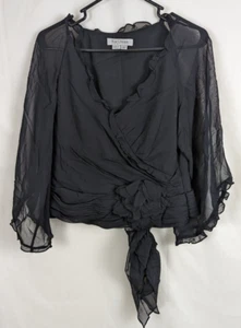 Women's Kay Unger New York Black Blouse / Shirt Size 8 - Picture 1 of 6