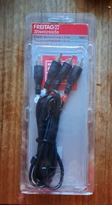 Cinch - Verbindung 1,5m   2x Cinch-Stecker auf 2x Cinch-Stecker, Länge 1,5m - Bild 1 von 2
