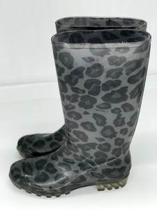 coach leopard rain boots